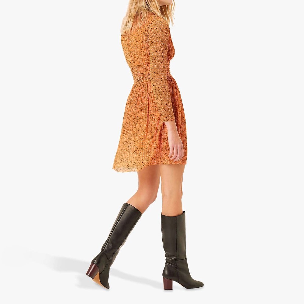 NWT French Connection Long Sleeve Printed Dress Size 4 - Picture 3 of 8